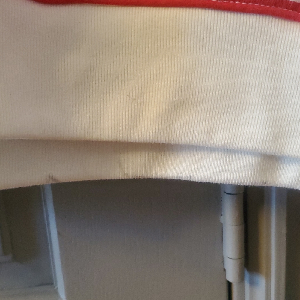 Red and White Striped Hoodie with 1969 Print - Picture 2 of 5